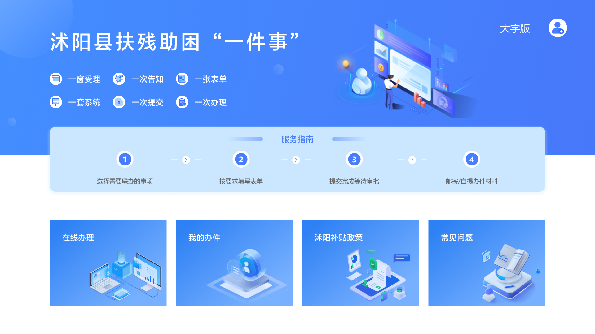 扶殘助困“一件事”聯辦系統